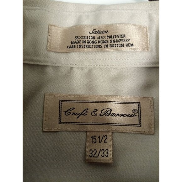 Croft and Barrow Sateen Dress Shirt Size 32/33 - Picture 3 of 3